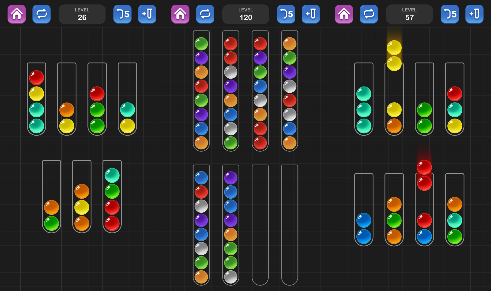 ボール選別 - 脳を鍛える色分けパズル ゲームの公式紹介画面