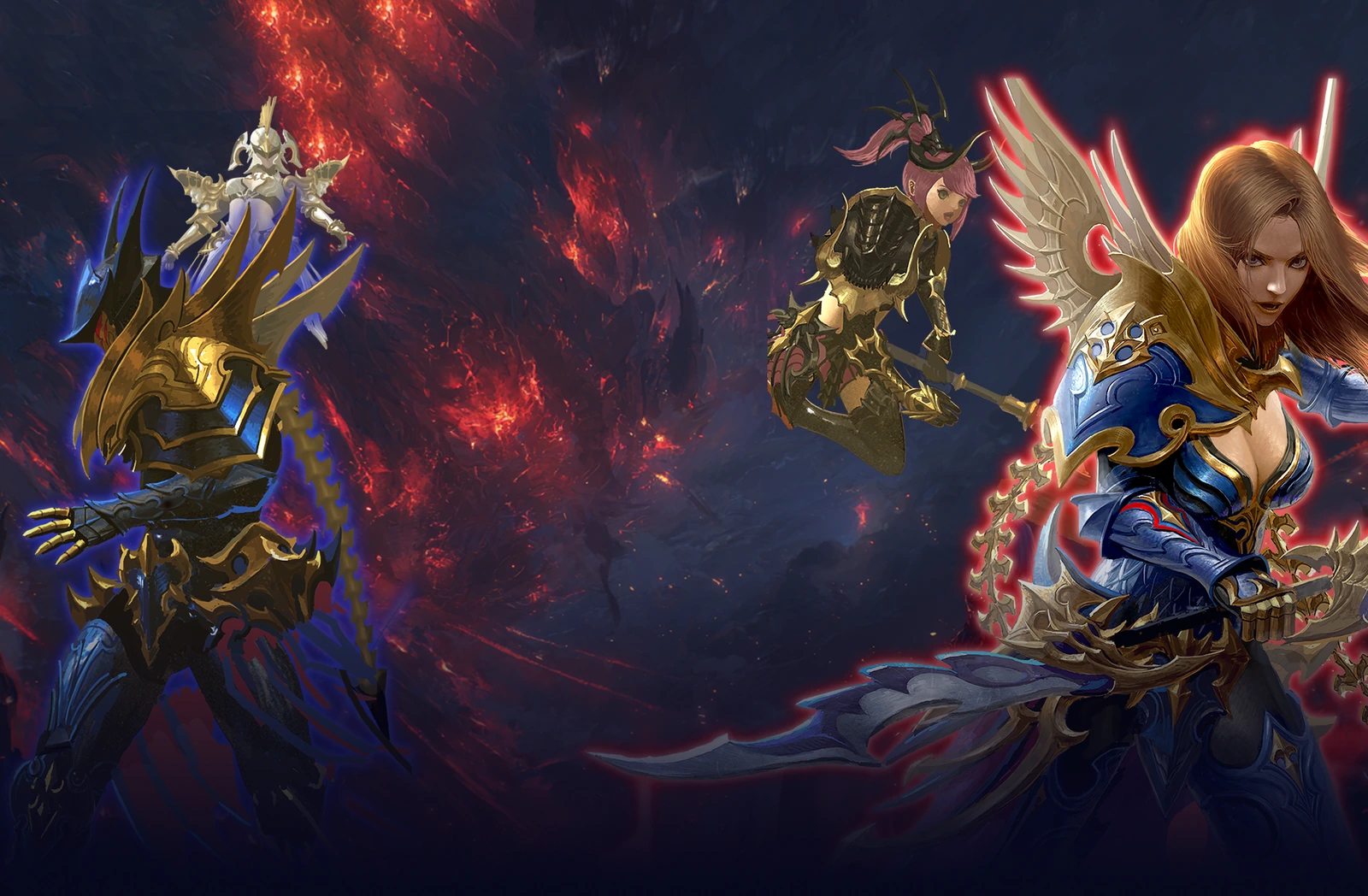 DEKARON(デカロン):武器を構えるキャラクターたちの公式ビジュアル