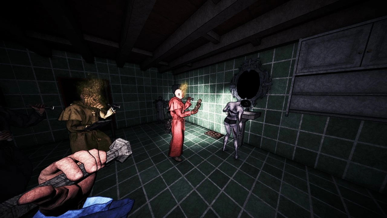 複数の作業員が同じ場所で浄化する公式ゲーム画面。役割を分け、仲間を助けながら進めます。