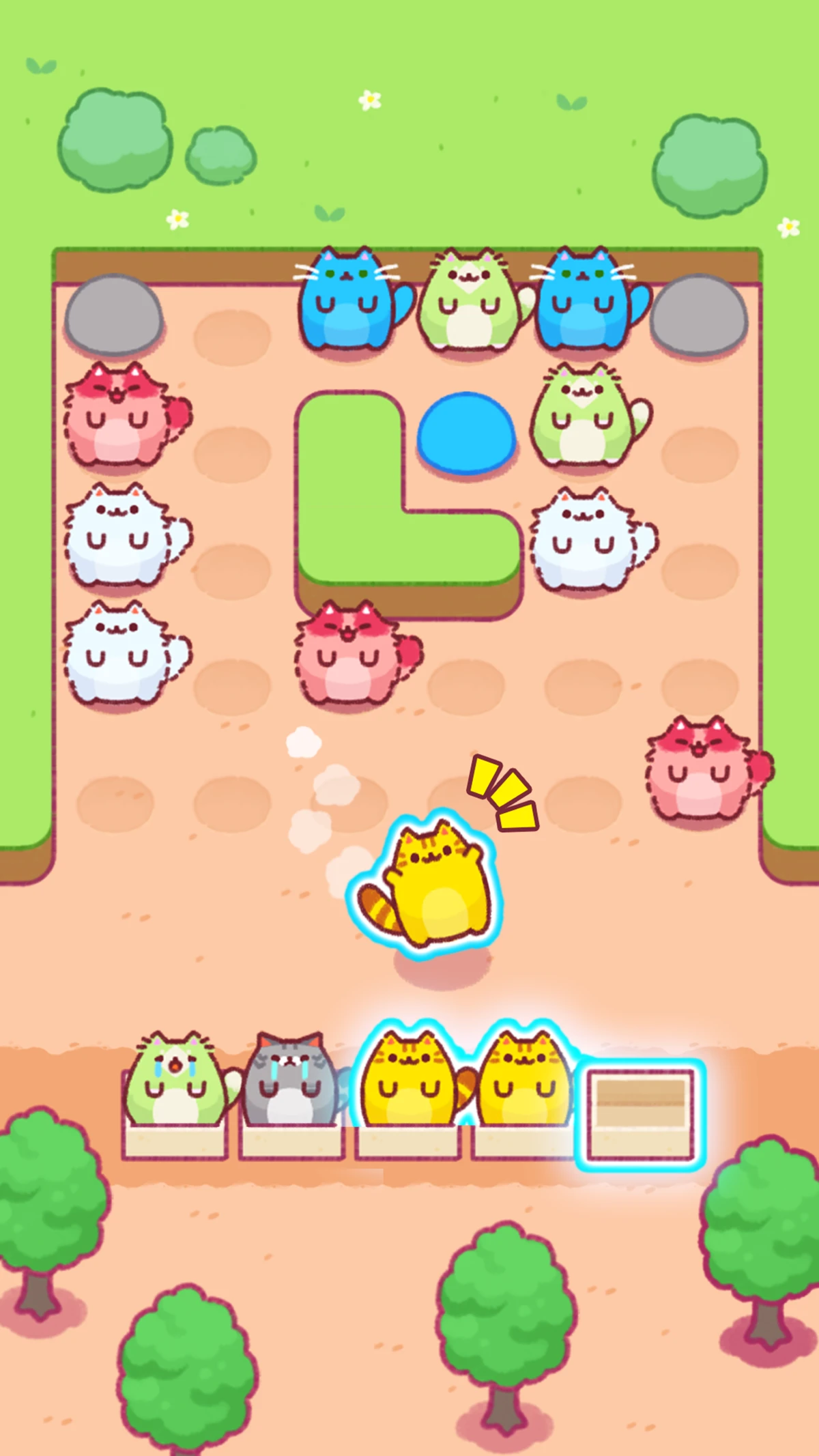 キャットブロックジャム: ヒーリングパズル：ねこを動かす空きと三つ組の盤面