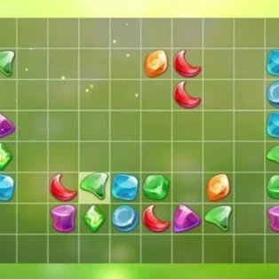 Onet Master：Onet Master のPoki公式紹介動画。緑の盤面に色や形の異なる宝石タイルが残り、同じ絵柄を探せる場面。