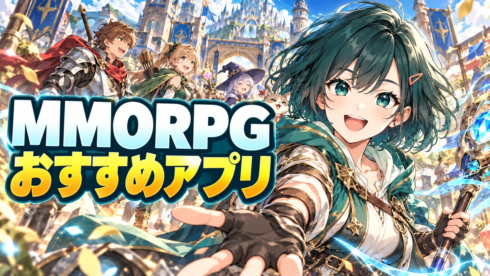 MMORPGのおすすめアプリ — ゲームたより「たより」のイラスト