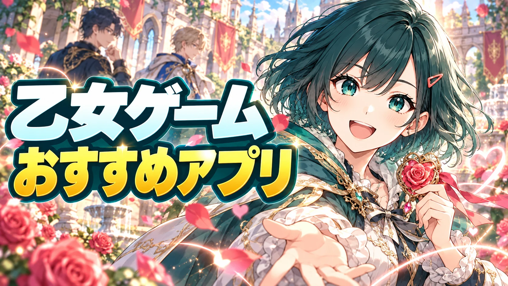 乙女ゲームのおすすめアプリ — ゲームたより「たより」のイラスト
