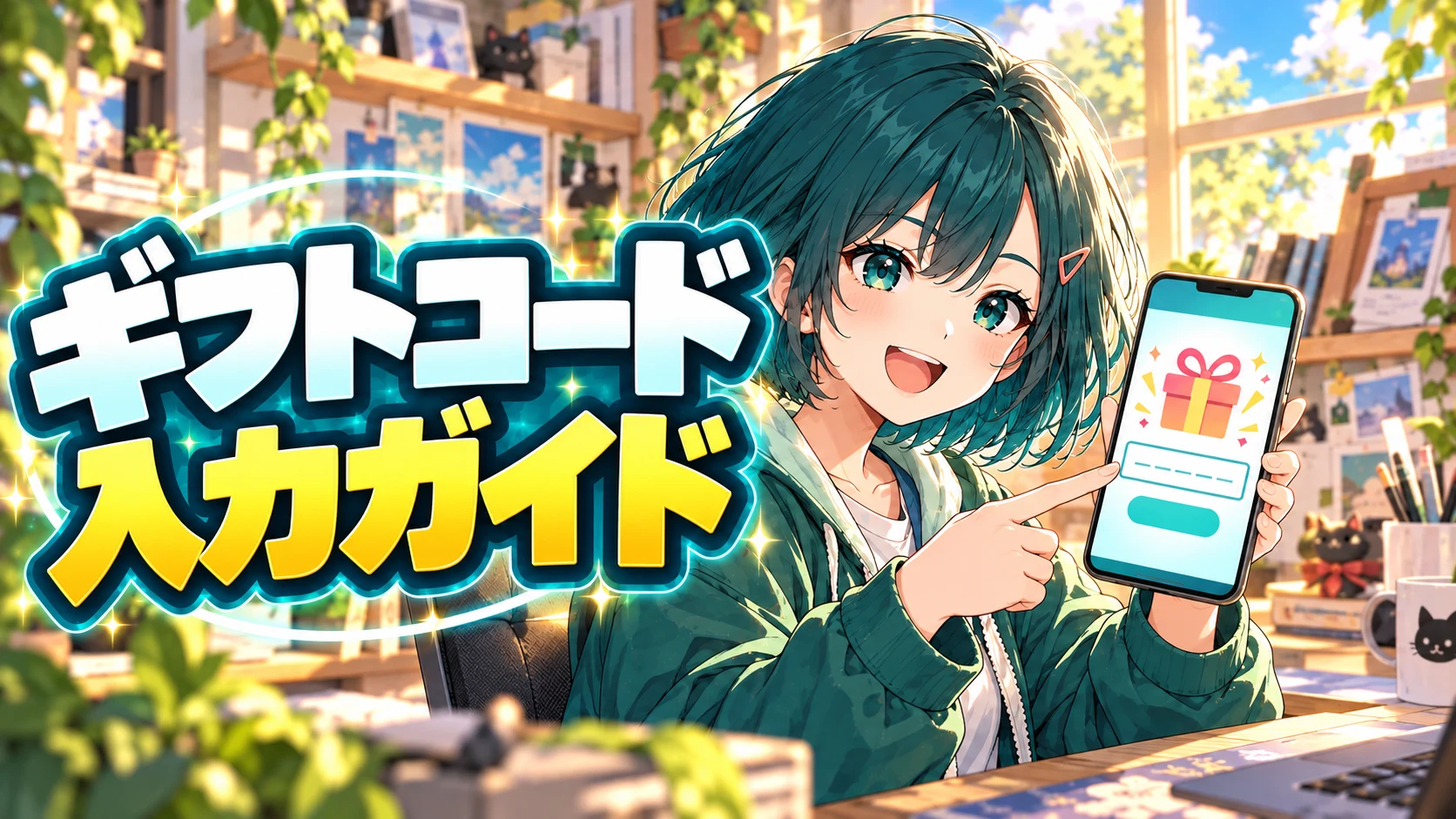 ギフトコード入力ガイド — たよりとスマートフォンの編集イラスト